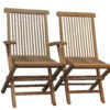 Teak Garden Folding Chair LF318-TT - Image 2