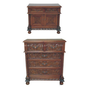 Mahogany Chest & Drawer (3)