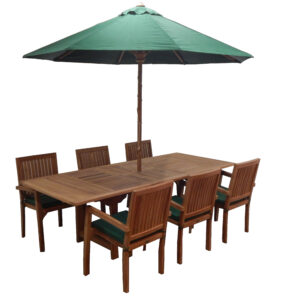 Teak Garden Furniture Sets TAEA240N-KP-C054-NT UM-250-T GRN